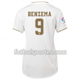 Camisetas Mujer Real Madrid Karim Benzema 9 Primera Equipacion 2019/2020